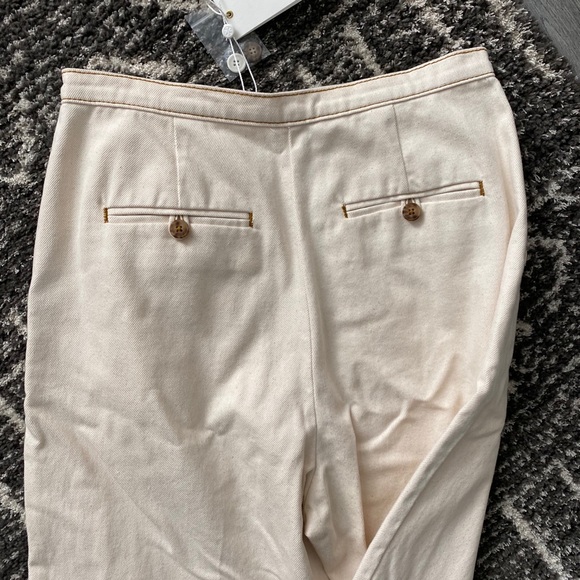 NWT Tory Burch Twill Button Front Trousers - Picture 6 of 9